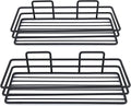 Royal House Shower Caddy Basket Shelf, Bath Accessories , Shampoo Holder Organizer No Drilling Wall Mounted Adhesive Bathroom Storage Black Stainless Steel - 2 different size