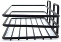 Royal House Shower Caddy Basket Shelf, Bath Accessories , Shampoo Holder Organizer No Drilling Wall Mounted Adhesive Bathroom Storage Black Stainless Steel - 2 different size