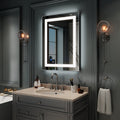 Ktaxon 36x28in LED Mirror Illuminated Wall Mirror Anti-fog Bathroom Mirror with Touch Button, Silver