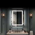 Ktaxon 36x28in LED Mirror Illuminated Wall Mirror Anti-fog Bathroom Mirror with Touch Button, Silver