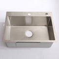 Goodyo 24x18" Stainless Steel Kitchen Sink with Faucet & Drain 8" Deep Sink