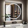 Double-layer LED Bathroom Mirror 36x36 Inch,Wall Mirrors with Anti-Fog Vanity Mirror ,Shatter-Proof,Memory Makeup Mirror with LED Lights