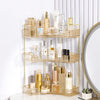 Garmic 3-Tier Bathroom Corner Countertop Organizer Makeup Organizer Space Saving Storage Vanity Trays – Gold