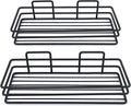 Royal House Shower Caddy Basket Shelf, Bath Accessories , Shampoo Holder Organizer No Drilling Wall Mounted Adhesive Bathroom Storage Black Stainless Steel - 2 different size