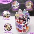 Claev 360° Rotating Makeup Organizer, Spinning Cosmetics Holder, Revolving Rack for Beauty & Skincare Products