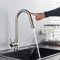 Zovajonia Touch Kitchen Sink Faucet Pull Out Sprayer Brushed Nickel Mixer Tap Stainless