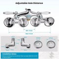 feetron Chrome Clawfoot Tub Faucet Wall Mount Bathtub Filler Tap with Hand Shower Dual Handle